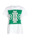 Barrie Emily In Paris Logo Patch T-shirt In New Green Light Pink