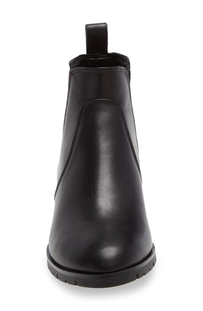 Karl Lagerfeld Karl Lagerfield Paris Simone Chain Heel Chelsea Boot In Black Leather