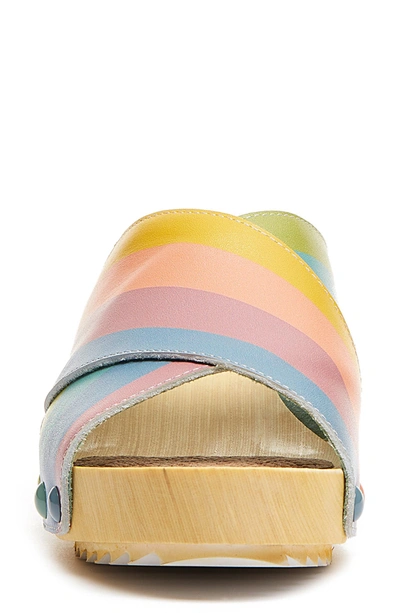 Kelsi Dagger Brooklyn Gear Clog Slide Sandal In Rainbow Multi Leather