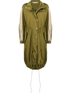PALM ANGELS PALM ANGELS SIDE-STRIPE HOODED COAT