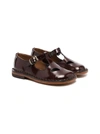Pèpè Buckle-fastening Leather Sandals In Brown