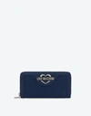 LOVE MOSCHINO HEART LOGO ZIP AROUND WALLET