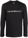 Emporio Armani Men's Logo Cotton T-shirt In Black