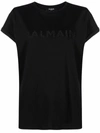 Balmain Studded-logo Short-sleeve T-shirt In Black