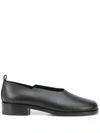 The Row Monceau Round-toe Leather Loafers In Black