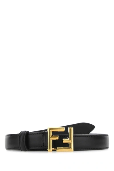 Fendi Black Leather Belt