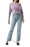 Astr Off The Shoulder Long Sleeve Sweater In Lilac