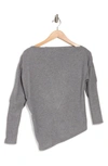 Astr Off The Shoulder Long Sleeve Sweater In Heather Grey