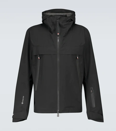Moncler Shipton Hooded Packable Gore-tex Shell Jacket In Black