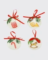 Vietri Nutcrackers Assorted Ornaments, Set Of 4
