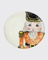 Vietri Nutcrackers Gold Dinner Plate