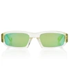 Jacquemus Women's Les Altù Square-frame Acetate Sunglasses In Multi-green
