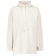 Varley Warwick Hooded Cotton-blend Sweatshirt In White