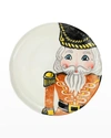 Vietri Nutcrackers Gold Dinner Plate