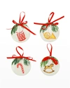 Vietri Nutcrackers Assorted Ornaments, Set Of 4