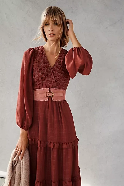 Anthropologie Suede Corset Belt In Pink | ModeSens display picture 3