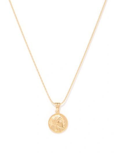 Hermina Athens Athena Coin Charm & Gold-plated Necklace