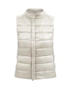 Herno Giulia Quilted Down Gilet In Light Sand
