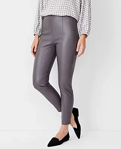 ANN TAYLOR THE FAUX LEATHER SEAMED SIDE ZIP LEGGING 573445