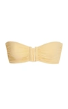 Eres Show Duni Strapless Bikini Top Canari In Yellow,grey