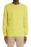 Sunspel French Terry Crewneck Sweatshirt In Zest