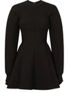 Dolce & Gabbana Technical Jersey Dress With Bustier Details In Black