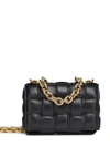 Bottega Veneta The Chain Cassette Leather Shoulder Bag In Black