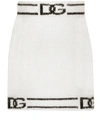 DOLCE & GABBANA KNITTED MINI SKIRT WITH DG INLAY,3924811