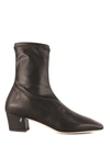 JIMMY CHOO ANKLE BOOT ROSE IN BLACK LEATHER,6341673