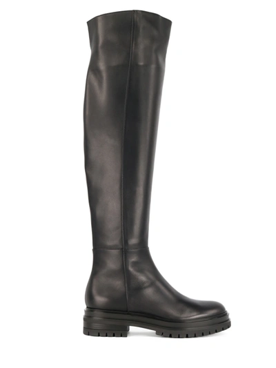 Gianvito Rossi Quinn Knee-high Boots In Leather In Black