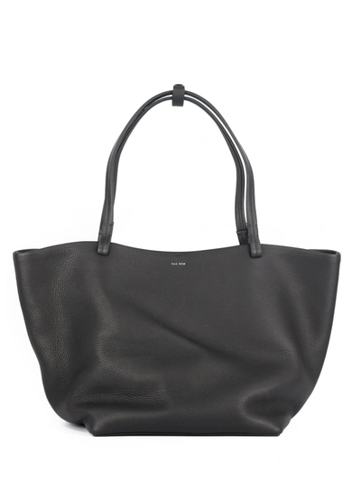 The Row Park Tote 3 Lux Black Leather Bag