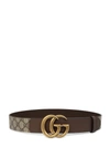 GUCCI GG MOTIF BELT WITH DOUBLE G BUCKLE,6768442