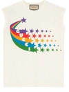 GUCCI COTTON JERSEY TOP WITH COLORED STARS,8254554