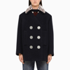 PRADA NAVY CABAN COAT,P679O1ZY2-J-PRADA-F0AG7