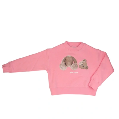 Palm Angels Kids' Cotton Sweatshirt In Rose