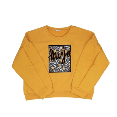Liu •jo Kids' Cotton Sweatshirt In Mustard