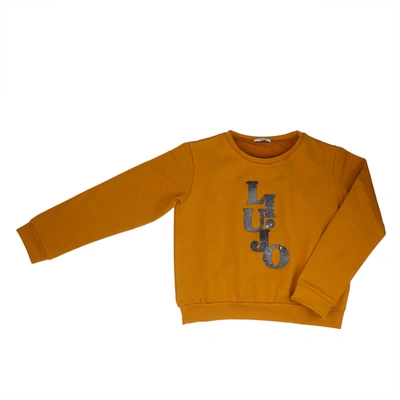 Liu •jo Kids' Cotton Sweatshirt In Cookie