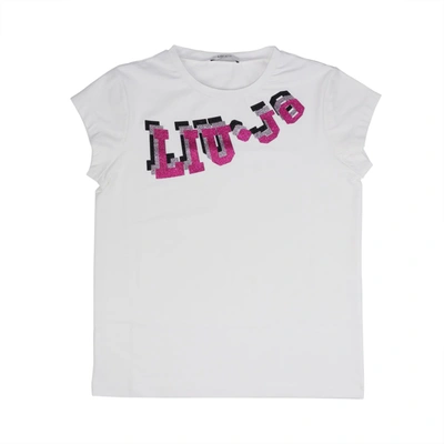 Liu •jo Kids' Cotton T-shirt In White