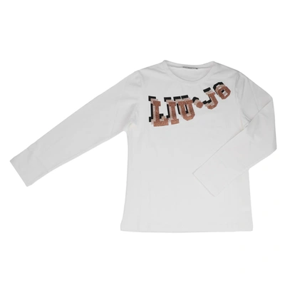 Liu •jo Kids' Cotton T-shirt In White