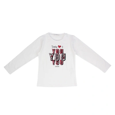 Liu •jo Kids' Cotton T-shirt In White
