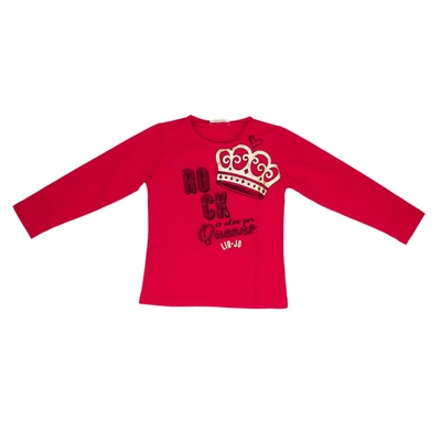 Liu •jo Kids' Cotton T-shirt In Red