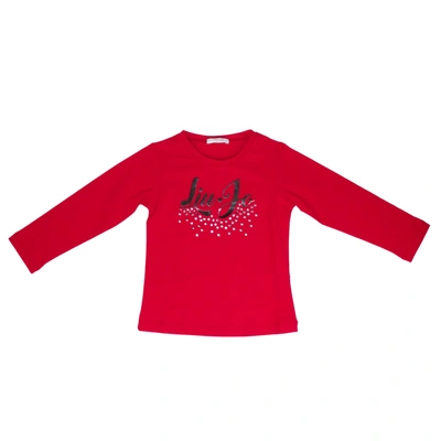 Liu •jo Kids' Cotton T-shirt In Red