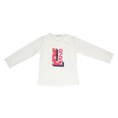 Liu •jo Kids' Cotton T-shirt In White