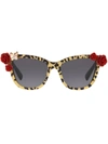 DOLCE & GABBANA BLOOMING CAT-EYE SUNGLASSES