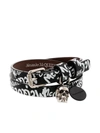 ALEXANDER MCQUEEN GRAFITTI PRINT WRAPAROUND BRACELET