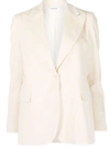 P.a.r.o.s.h Corduroy Single-breasted Blazer In Weiss