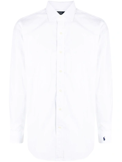 Polo Ralph Lauren Long-sleeve Cotton Dress Shirt In Weiss