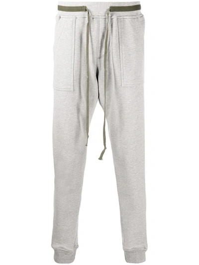 Greg Lauren Upcycled Cotton-jersey Track Pants In Grey