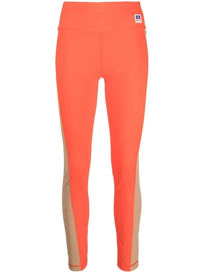 Hugo Boss Leggings With Boss X Russell Athletic Logo Patch In Red