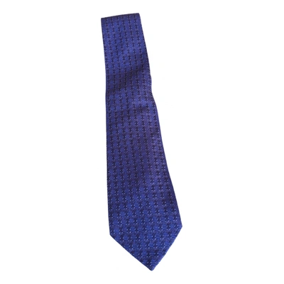 Pre-owned Chanel Silk Tie In Blue